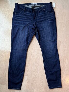 GAP Maternity Inset Panel Skinny Jeans - Dark Indigo - Size 32/14 Regular- NWT